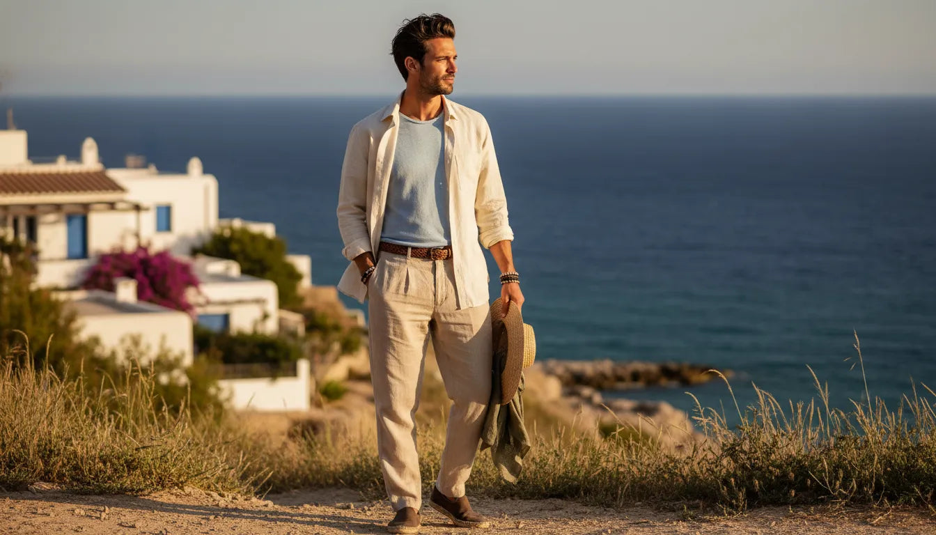 Tenue d'été en lin pour homme : le guide du style