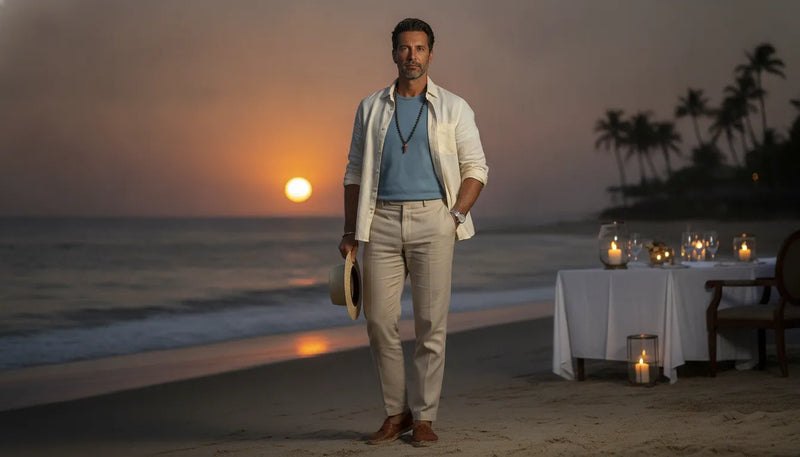 Tenue de dîner à la plage pour homme : l'art du style