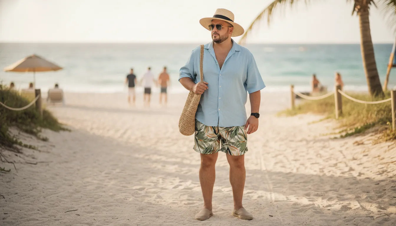 Tenue de plage homme rond : le guide pour un style sans effort