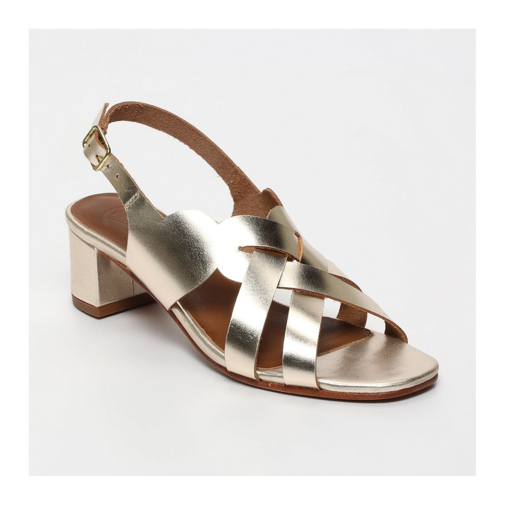 White Sun - Deepanjali Heeled Sandals - Gold