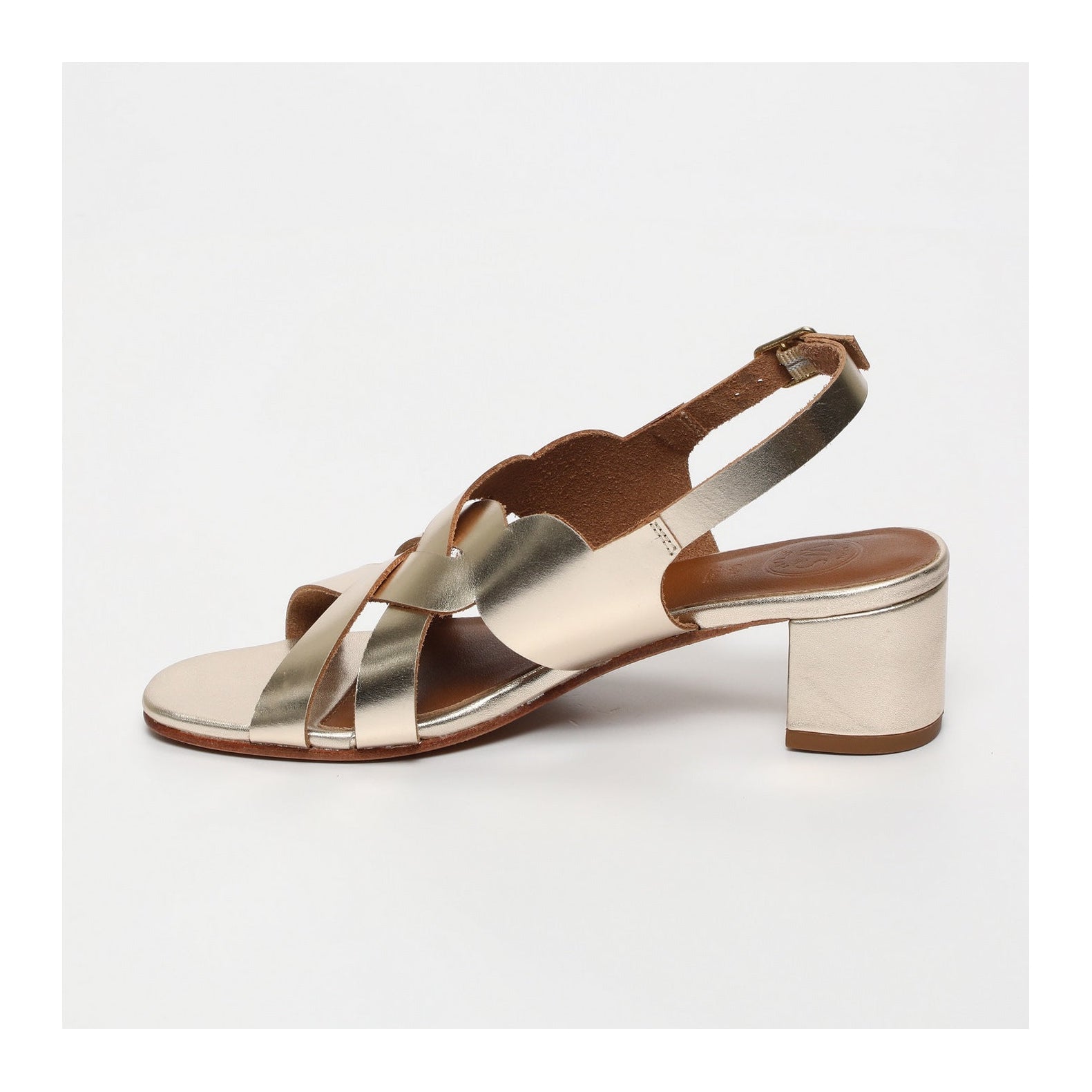 White Sun - Deepanjali Heeled Sandals - Gold