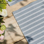 Set De Table Coton - Rayé Bleu