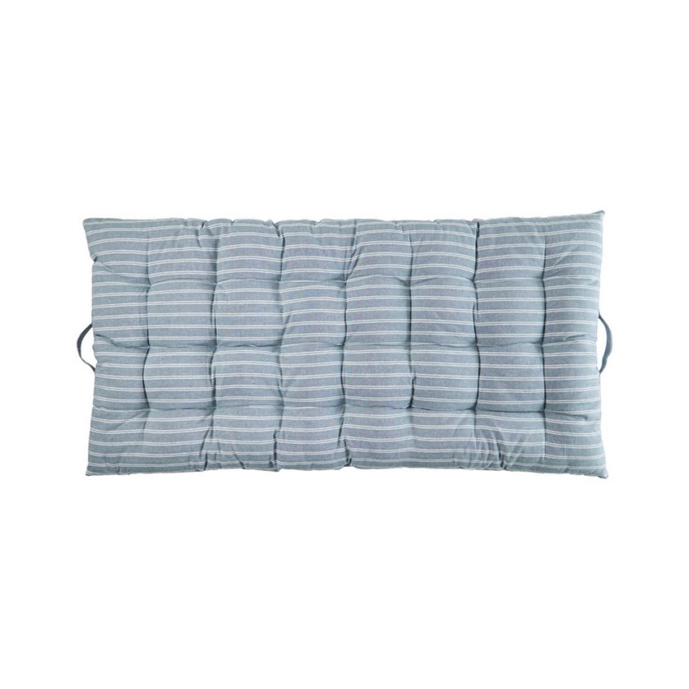 Matelas De Sol Coton - Rayé Bleu