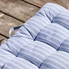 Matelas De Sol Coton - Rayé Bleu