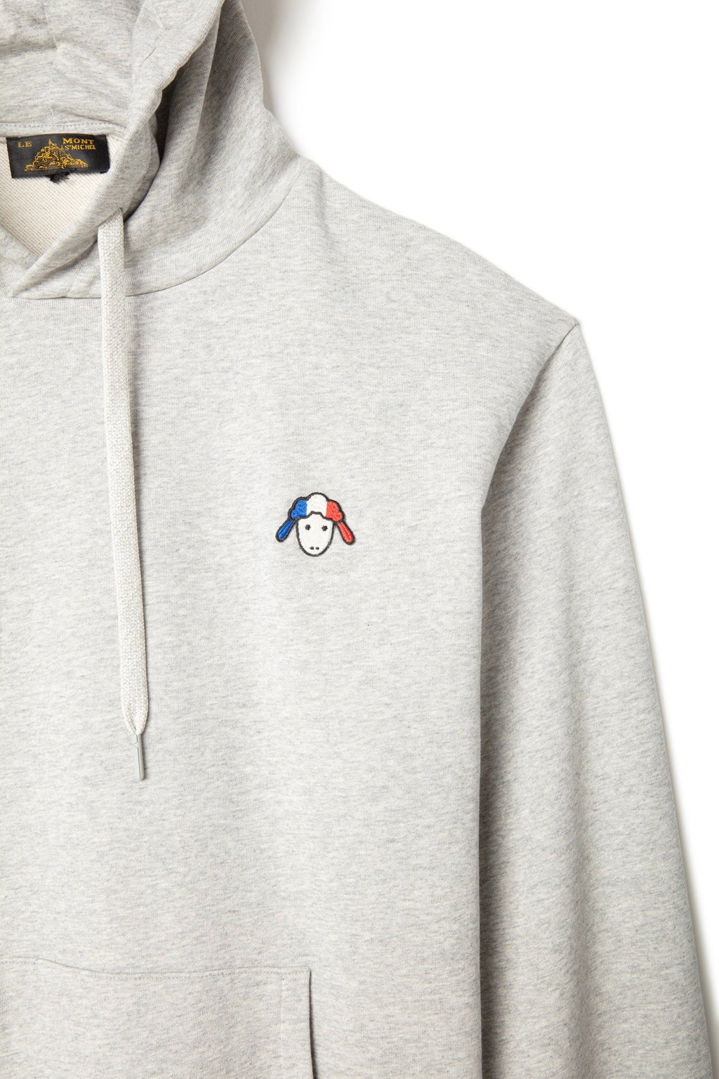 Sandiana Sheep Patch Hoodie - Grey Melange - Unisex