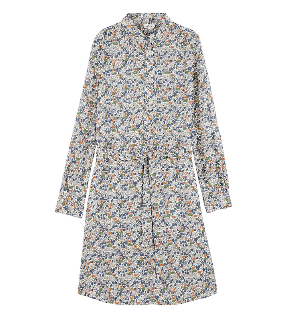 Robe Lib Poppy - Bleu Fonce Imprime - Femme