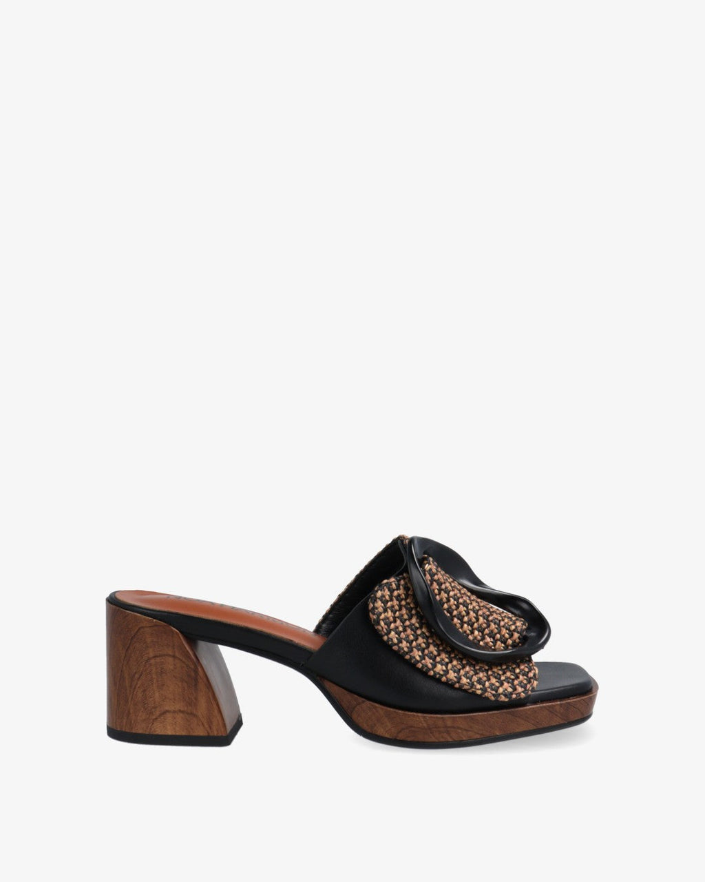 Pink Clogs - Black/Leather