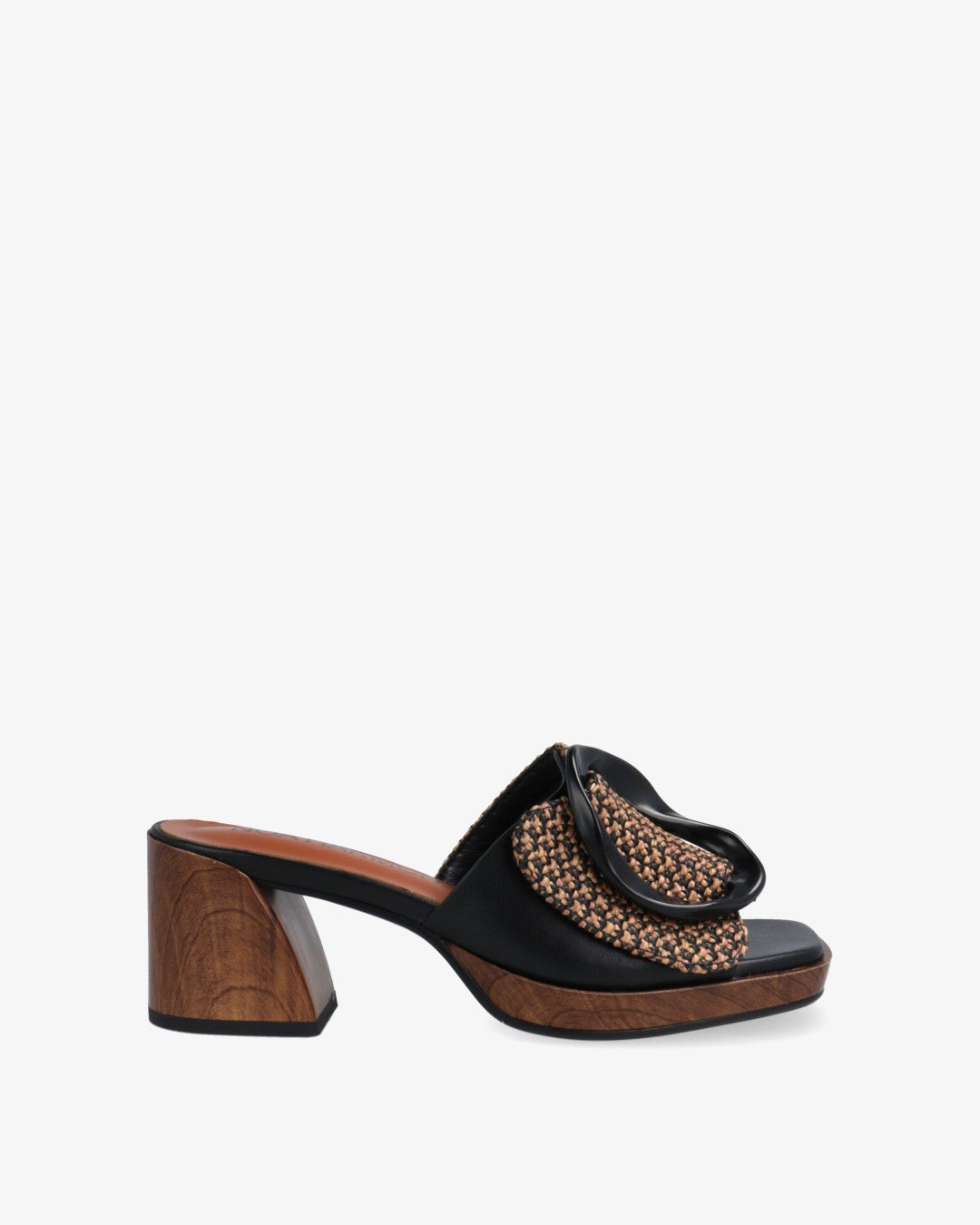 Pink Clogs - Black/Leather