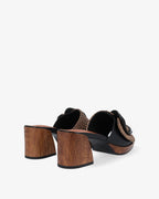 Pink Clogs - Black/Leather