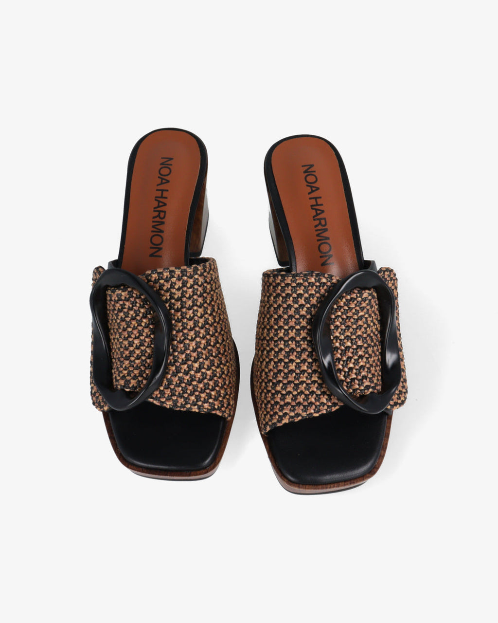 Pink Clogs - Black/Leather