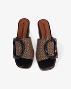 Pink Clogs - Black/Leather