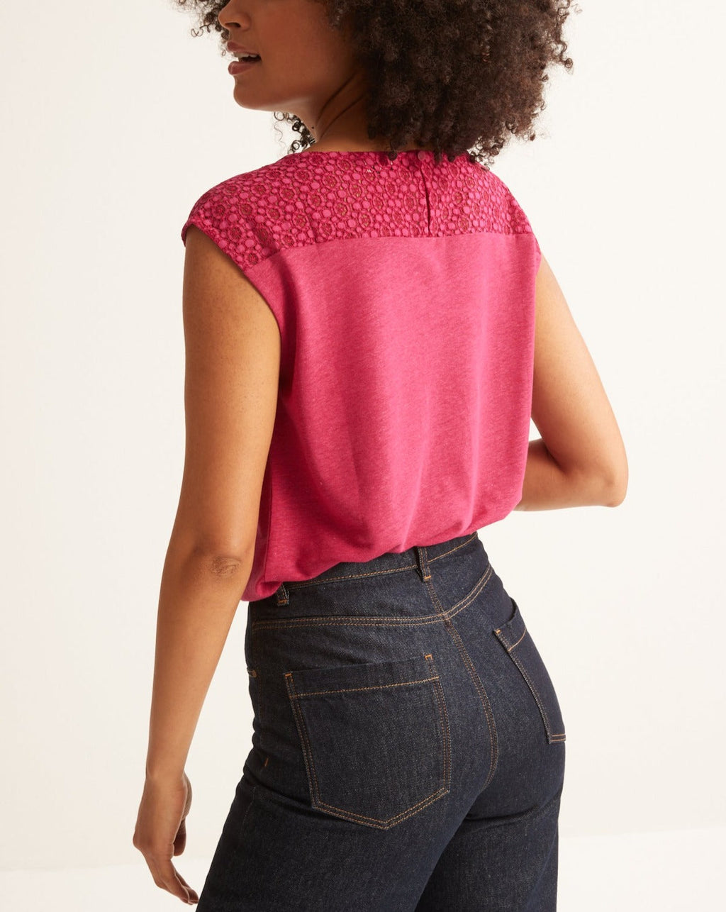 T-shirt Dentelle - Rose Moyen Grise - Femme