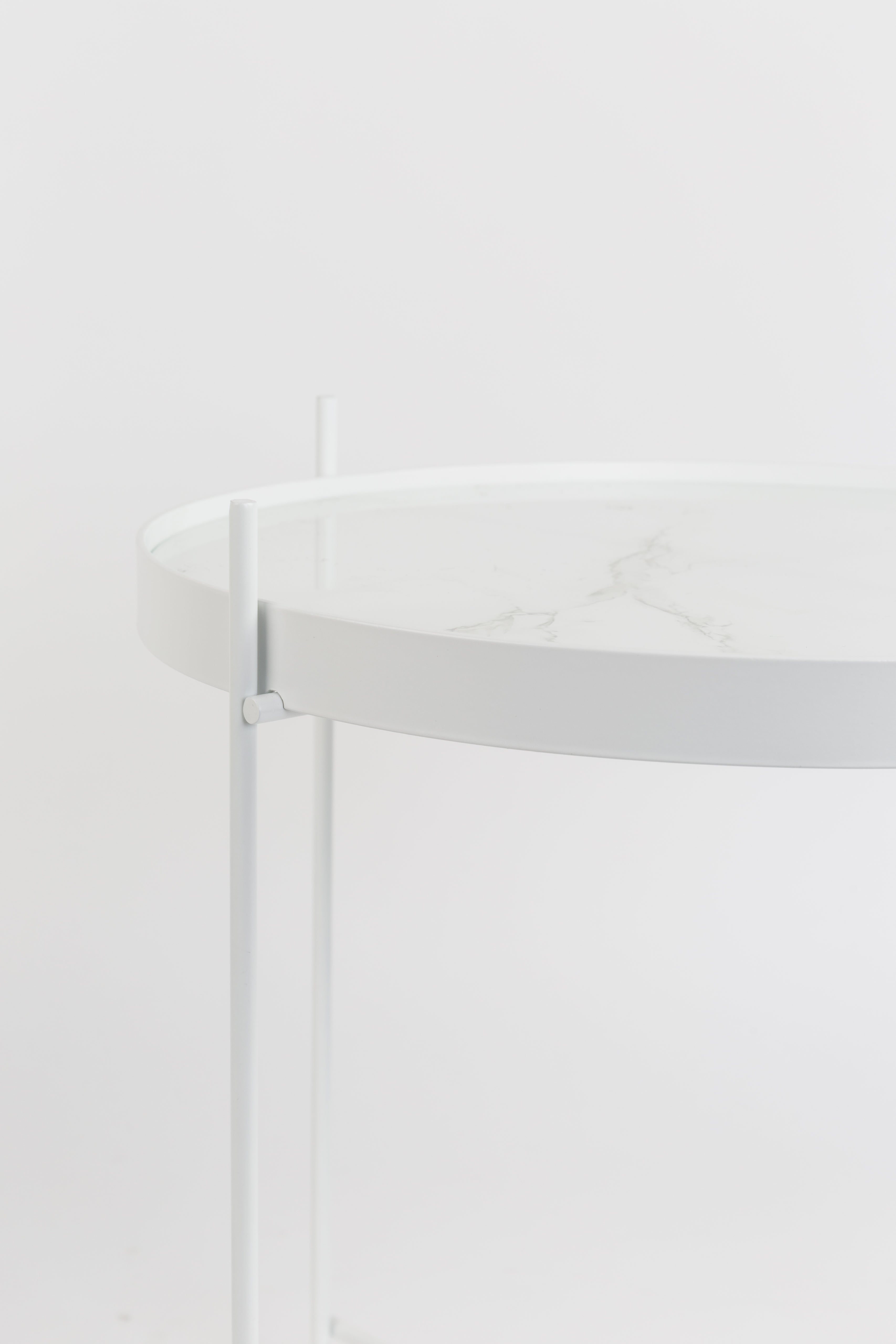 Cupid - Table D'Appoint - Verre - Marbre Blanc