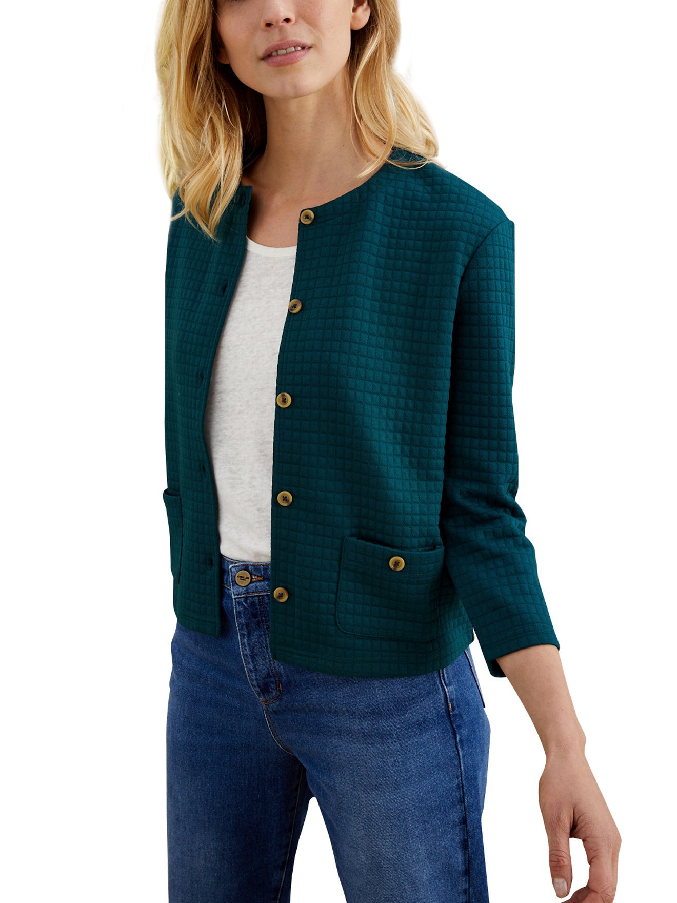 Veste Molleton - Vert Fonce Uni - Femme