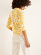 Jersey Punto Estampado Cebra - Amarillo Claro Estampado - Mujer