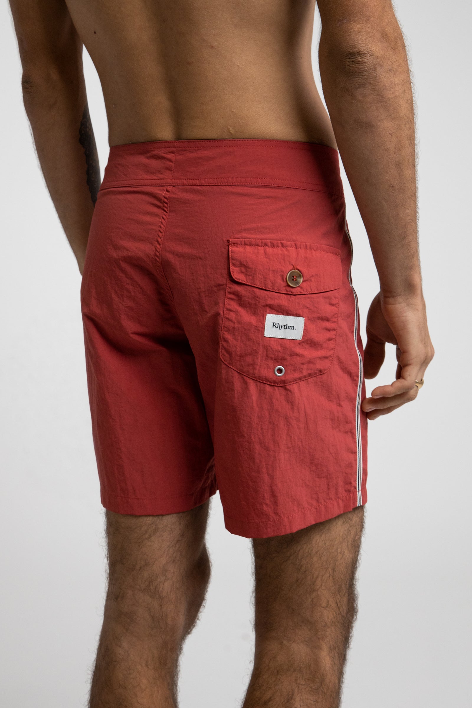 Rhythm - Heritage Trunk Swim Shorts - Auburn - Men