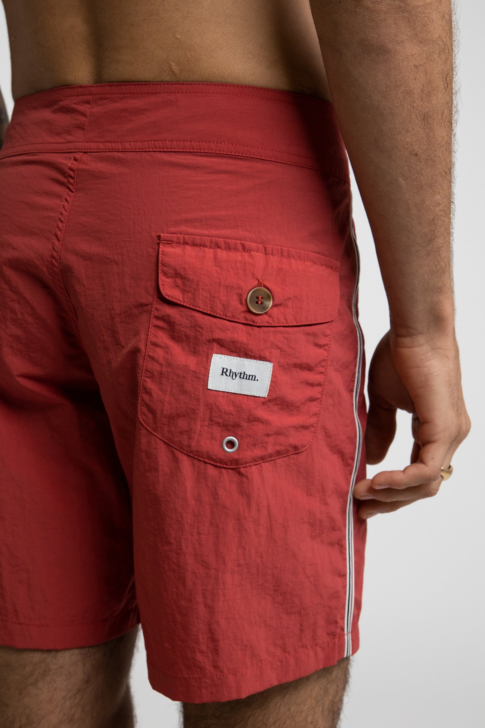 Rhythm - Heritage Trunk Swim Shorts - Auburn - Men