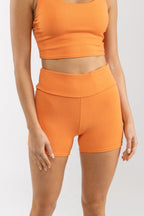 Rhythm - Elle Ribbed Bike Shorts - Citrus - Women