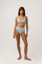 Rhythm - Isla Rib Bikini Top - Cool Blue - Women