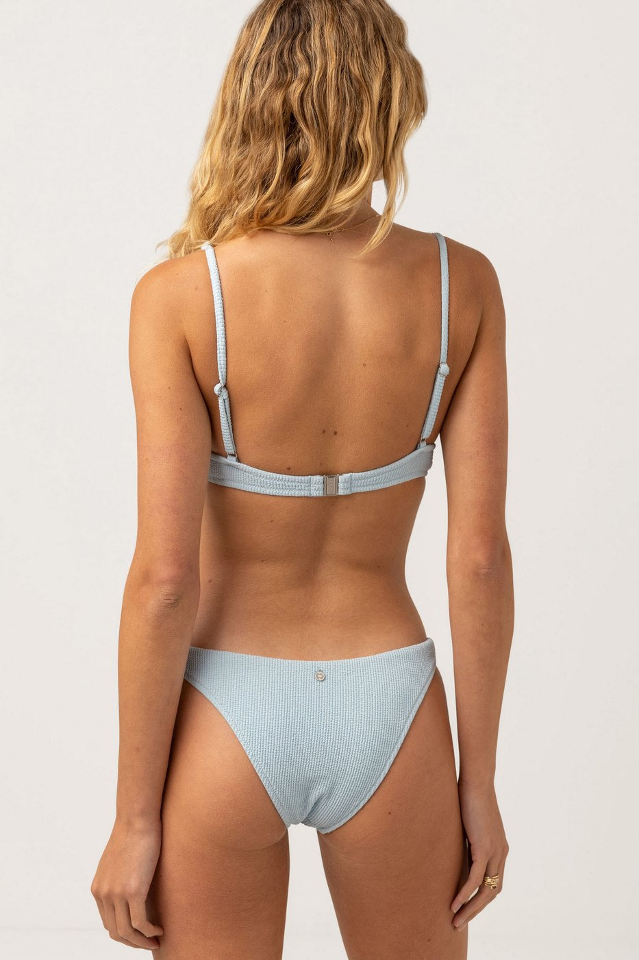 Rhythm - Isla Rib Bikini Top - Cool Blue - Women