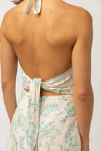 Rhythm - Robe Jupe Cairo Halter Mini Dress - Blue - Femme