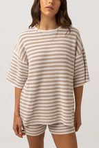 Rhythm - Corsica Knit Top - Oatmarle Stripe - Women