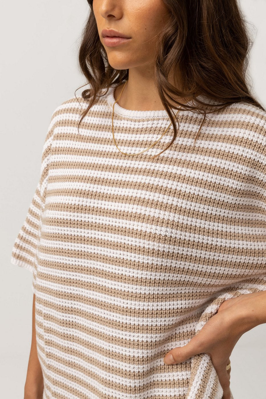 Rhythm - Corsica Knit Top - Oatmarle Stripe - Women