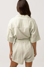 Rhythm - Maisy Check Vacay Romper - Sage - Women's