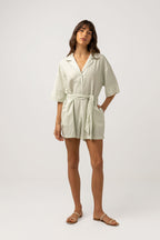 Rhythm - Maisy Check Vacay Romper - Sage - Women's