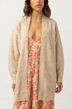 Rhythm - Oversized Knit Cardigan - Oatmeal - Women