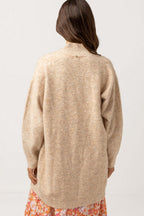 Rhythm - Oversized Knit Cardigan - Oatmeal - Women