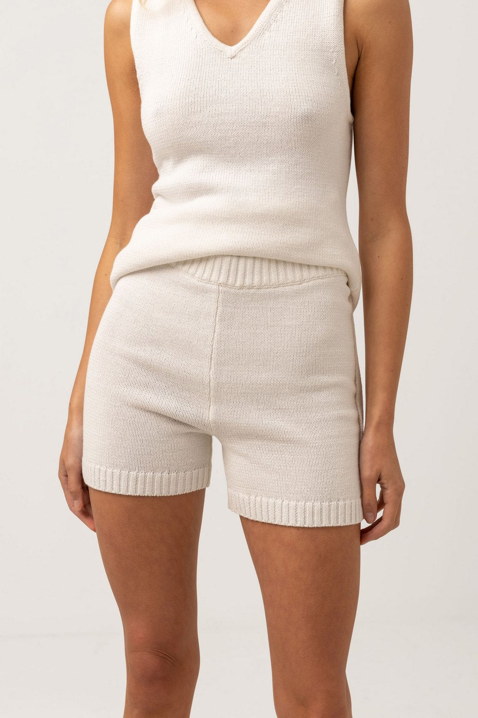 Rhythm - Suki Knit Short - White - Women