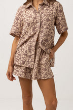 Rhythm - Drifter Floral Short - Chocolate - Women