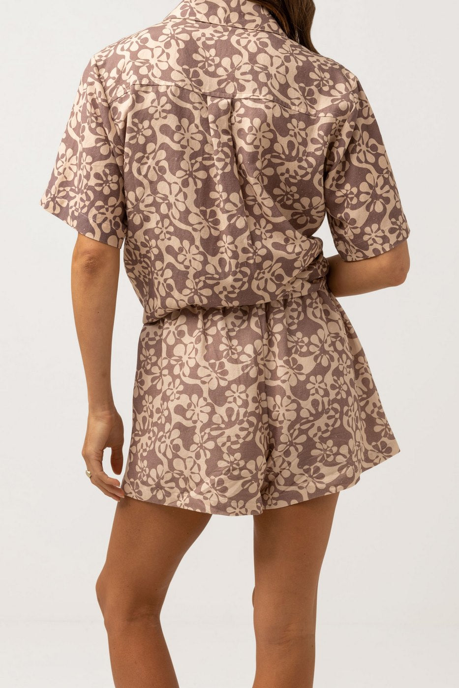Rhythm - Drifter Floral Short - Chocolate - Women