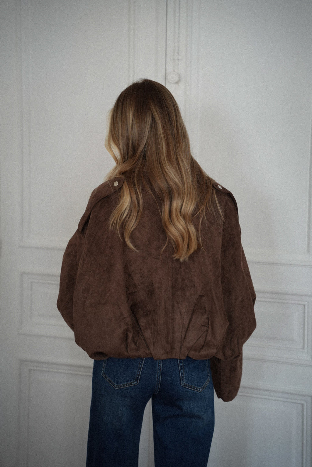 Chaqueta de ante Amelia - Chocolate