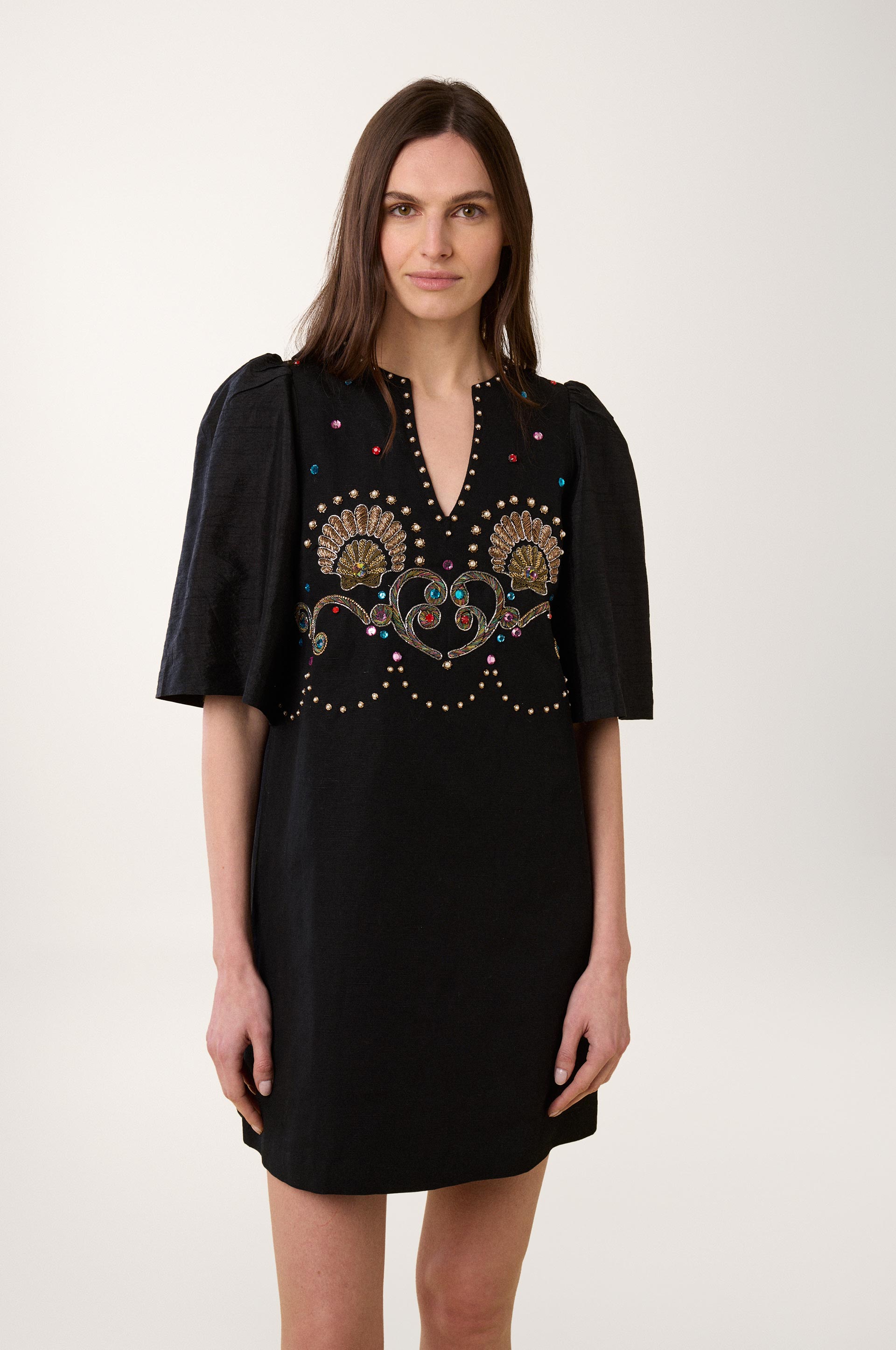 Robe Courte Coquillage - Noir