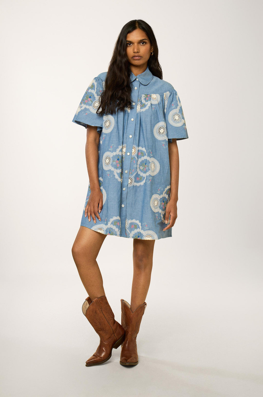 Robe Babydoll Rosace