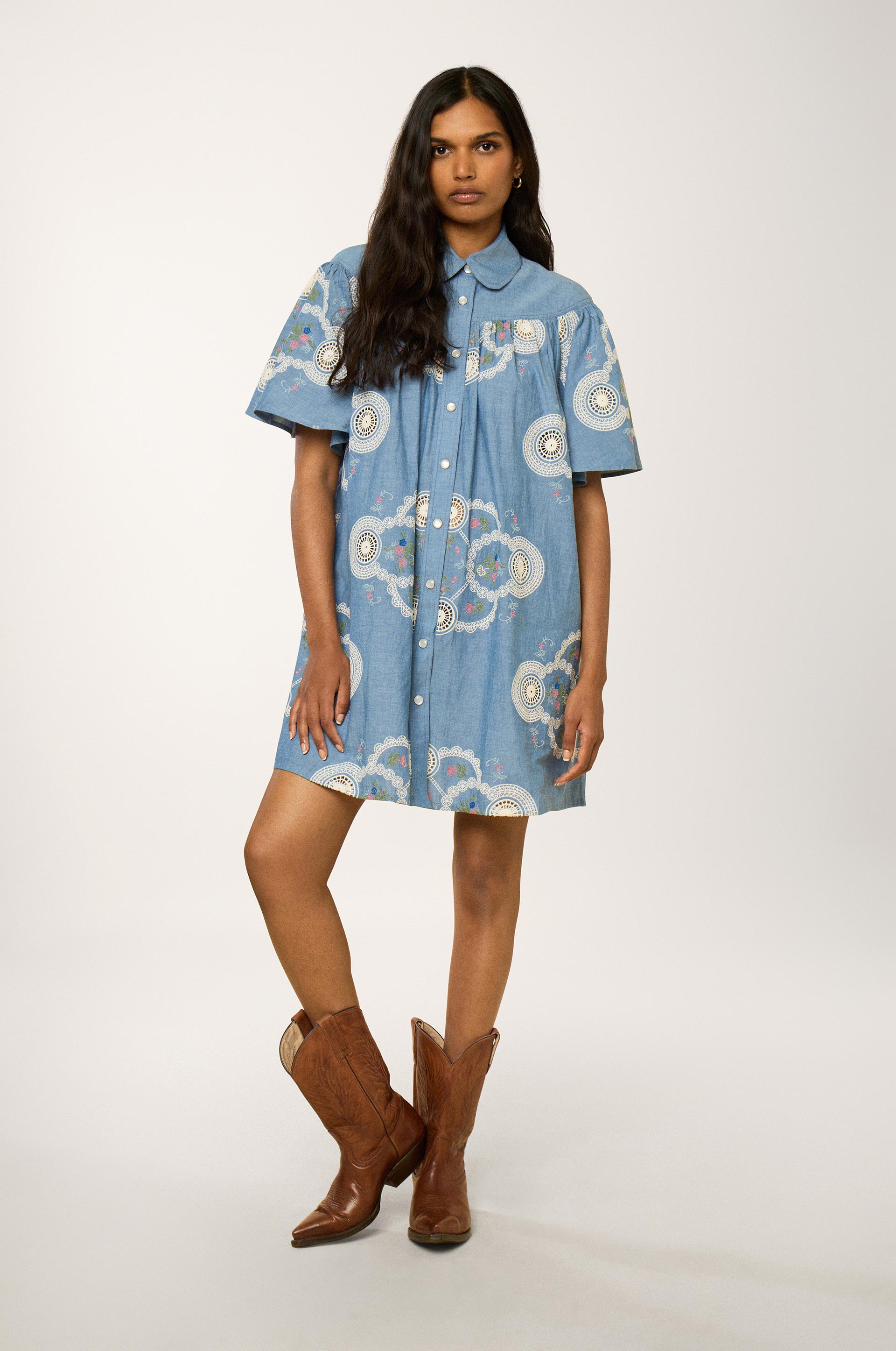 Robe Babydoll Rosace