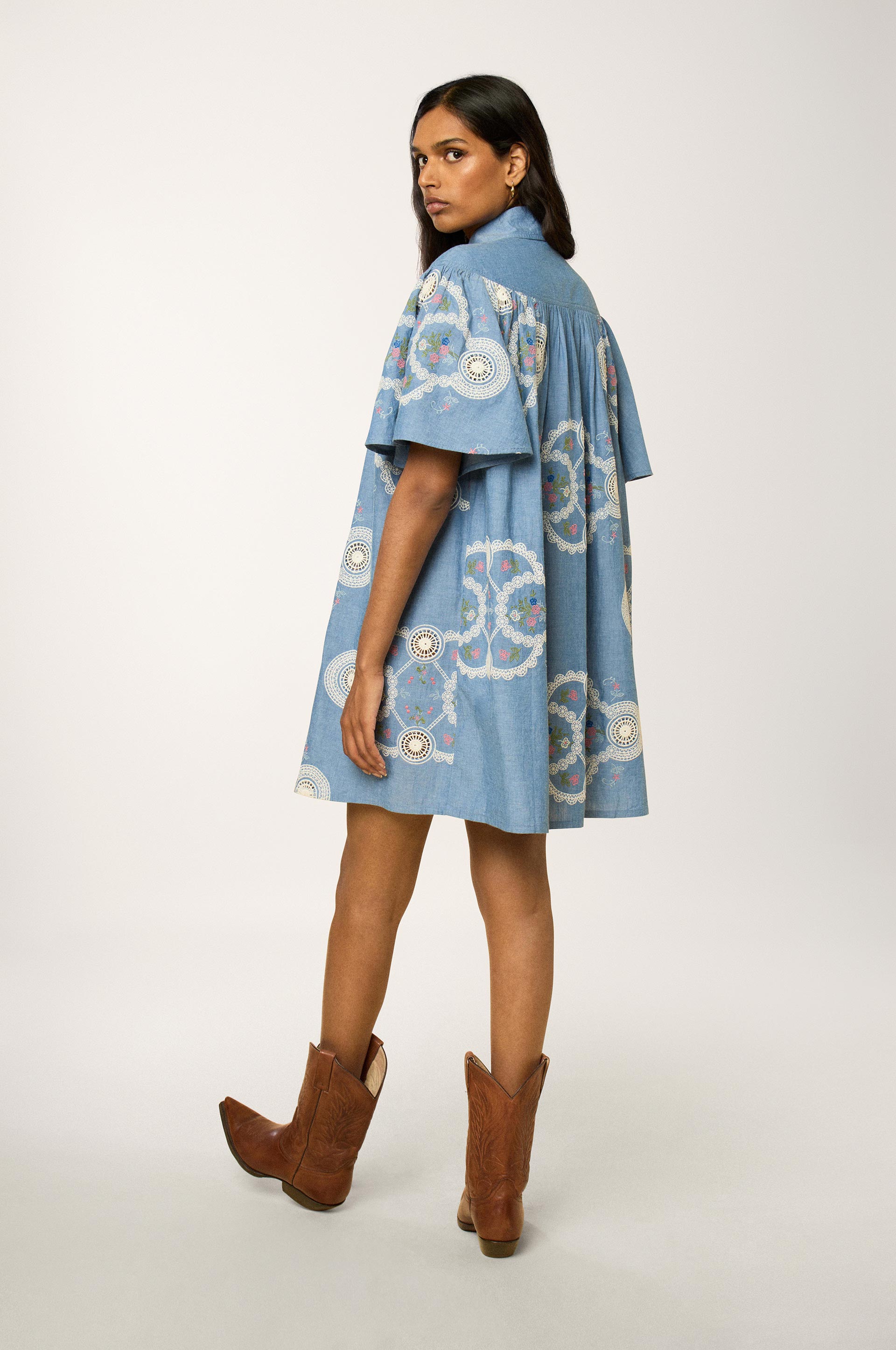 Robe Babydoll Rosace
