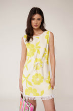 Robe Frangée Bain De Mer - Jaune
