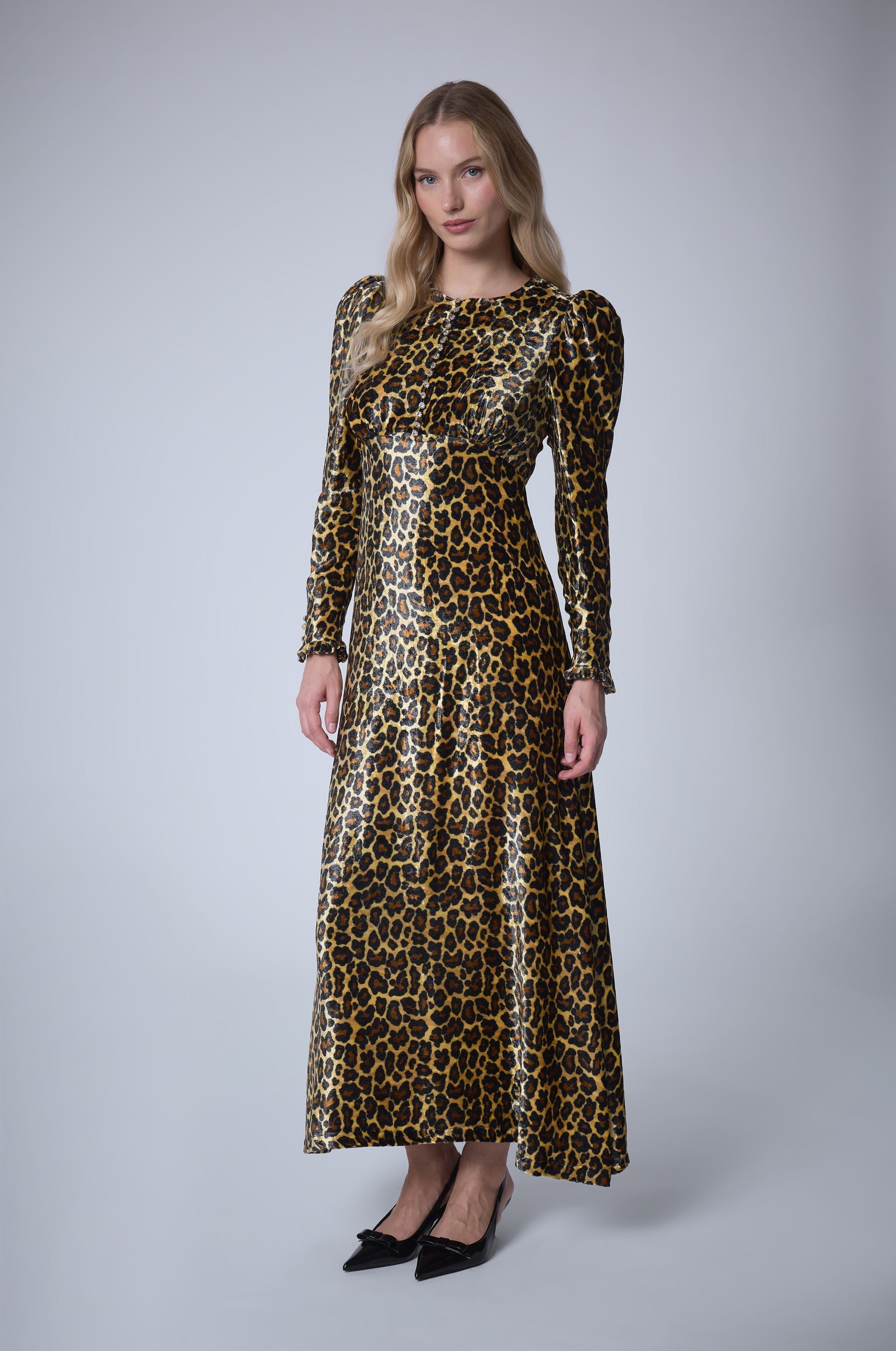 Long Dress Velvet Panther
