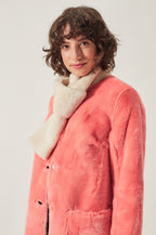 Manteau Satin Fur - Saumon