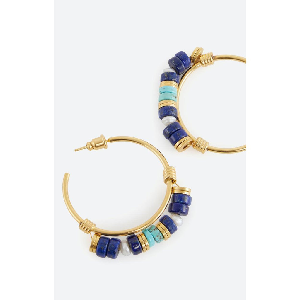 Vanessa Bruno - Aros de Perlas - Azul Multicolor