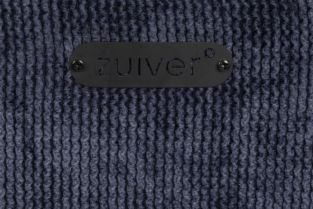 Benson 64,5 cm - Juego de 2 taburetes de bar y mostrador - Tela - Azul oscuro