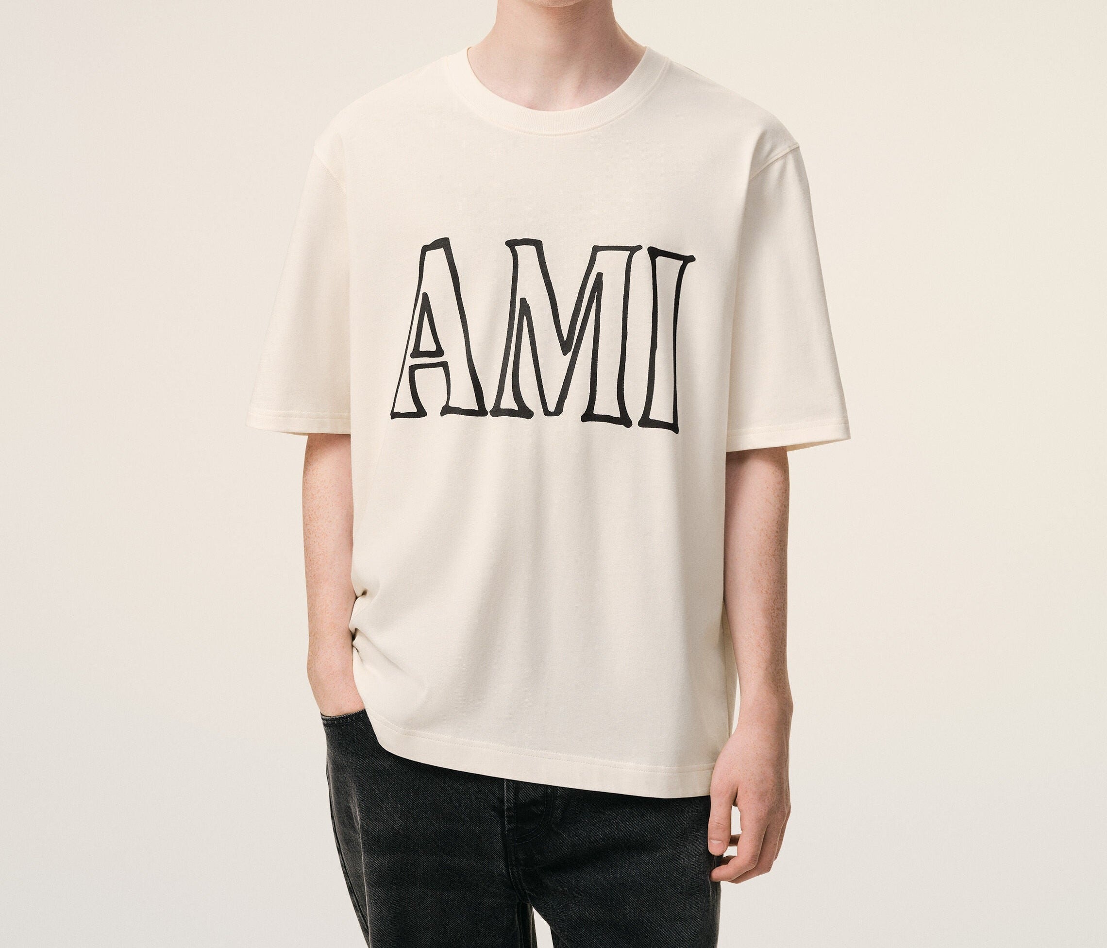 Ami Paris - Camiseta estampada – Blanco