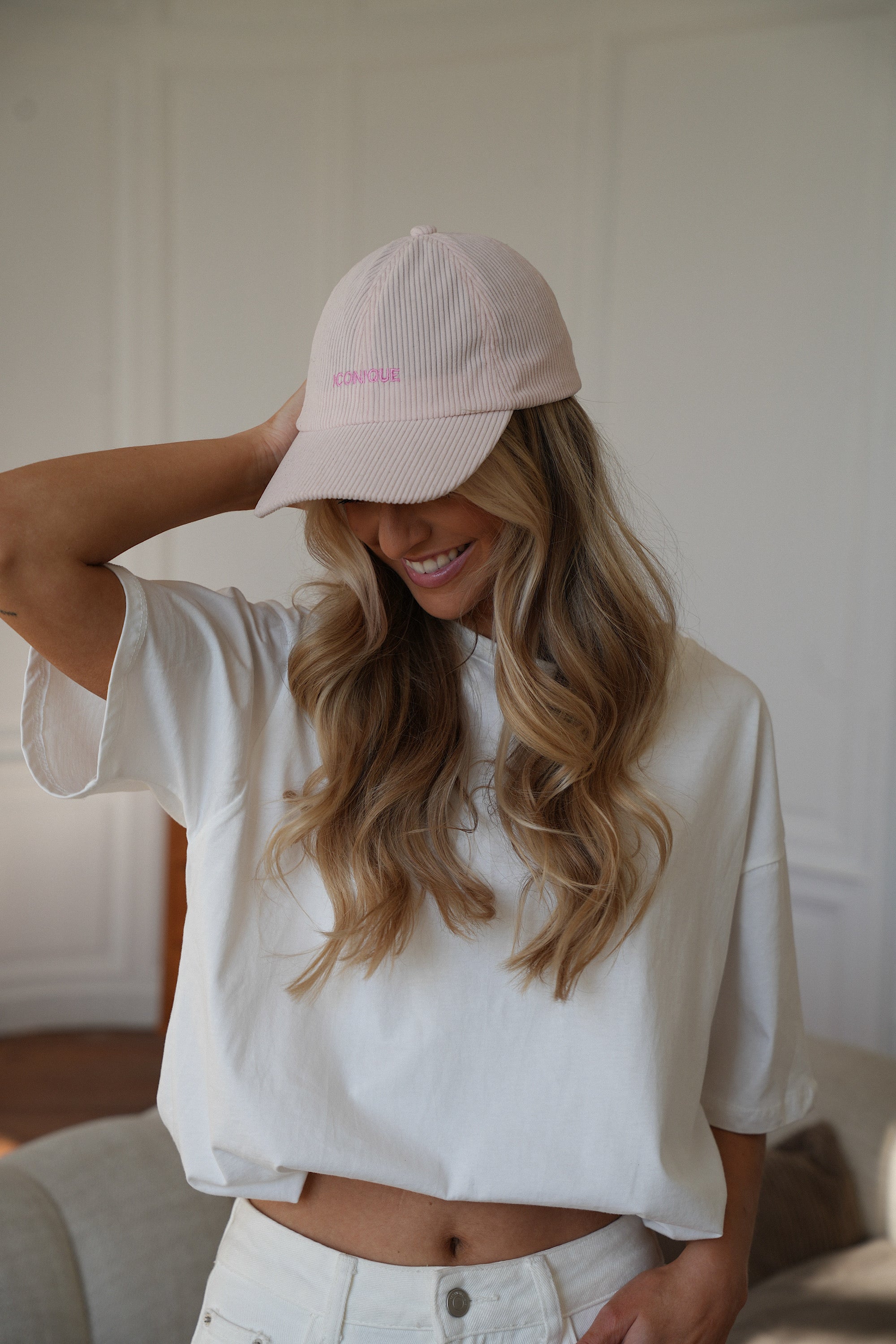 Casquette Velours Iconique - Rose