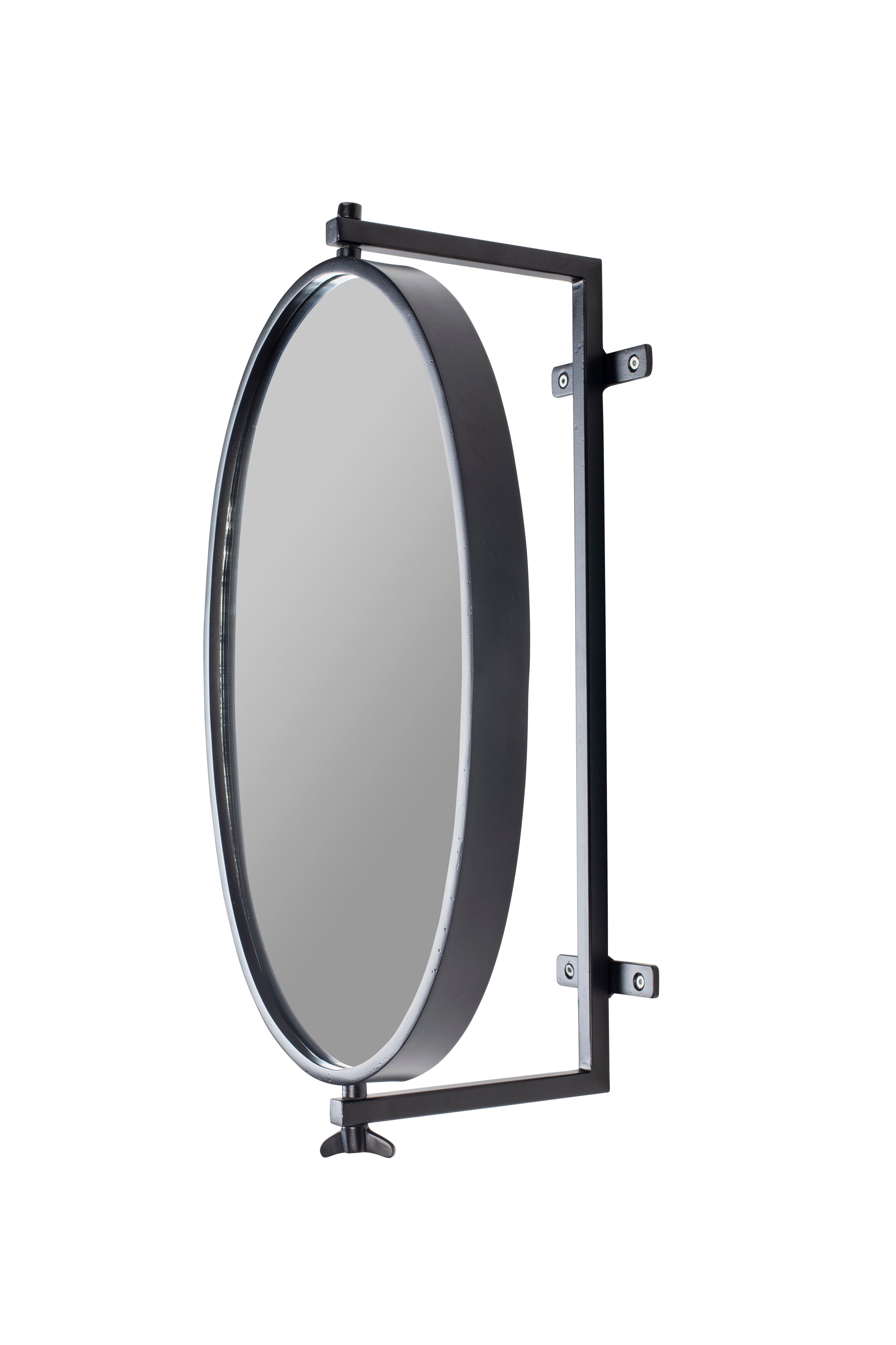 Lara - Miroir - Fer - Noir/Doré