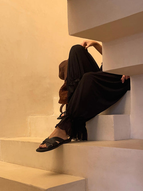 Sandalias abiertas Victory - Negro