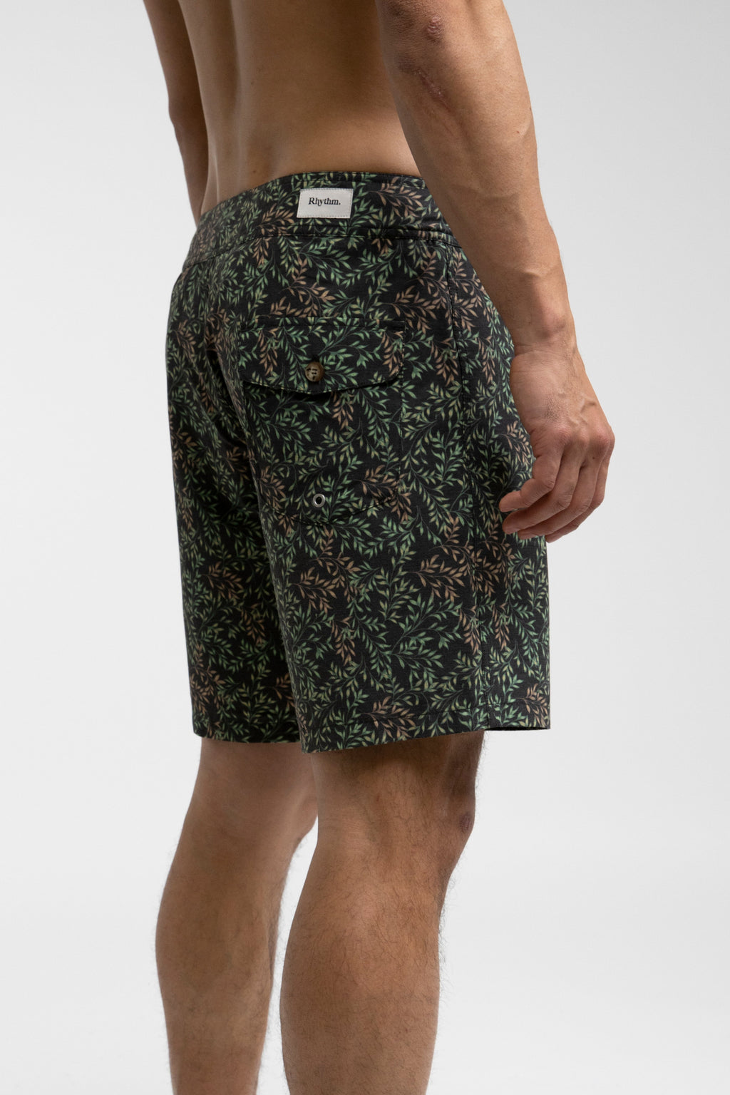 Rhythm - Garden Trunk Swim Shorts - Black - Men