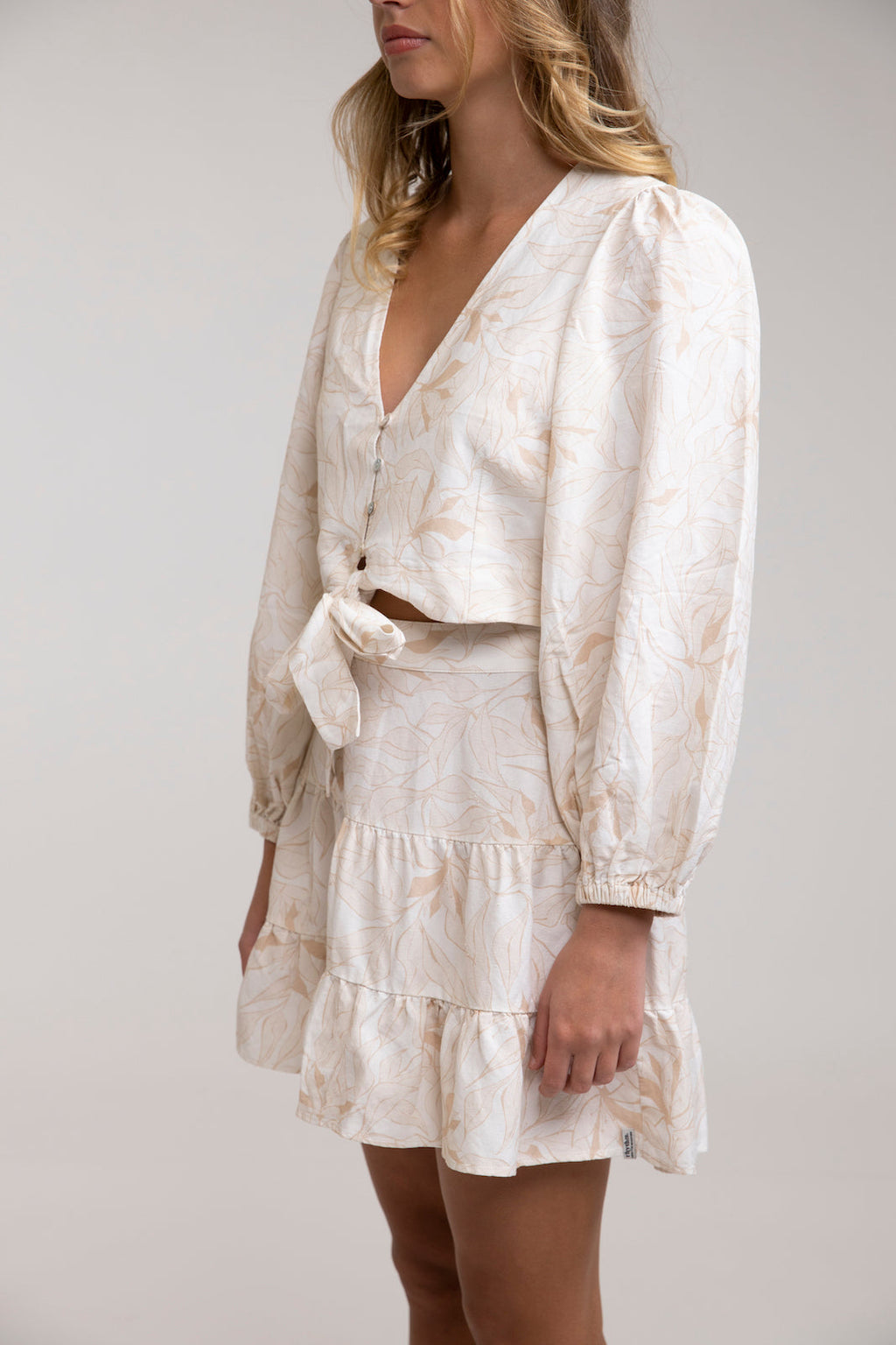 Rhythm - Banksia Tiered Mini Skirt - White - Women
